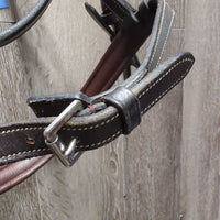 Rsd/FS Padded Bridle, Rsd/FS Braided Reins *xc//vgc, clean, mnr rubs, edge scrapes & scuffs, tight keeper
