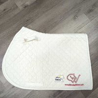 Quilt Cotton/Terry Cloth Jumper, "breederdirect.net" *gc, clean, older, mnr stains, dingy, puckers, rubs, hair

