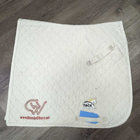 Quilt Cotton Terry Cloth Dressage Pad, "breederdirect.com" *fair, clean, frays, hair, stains, puckers, rubs, dingy, holey edges, snags, hole
