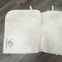 Quilt Cotton Terry Cloth Dressage Pad, "breederdirect.com" *fair, clean, frays, hair, stains, puckers, rubs, dingy, holey edges, snags, hole
