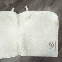 Quilt Cotton Terry Cloth Dressage Pad, "breederdirect.com" *fair, clean, frays, hair, stains, puckers, rubs, dingy, holey edges, snags, hole
