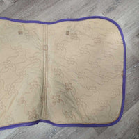 Quilt Jumper Pad, x2 piping *fair, clean, v pilly, faded, puckers, hair, rubs
