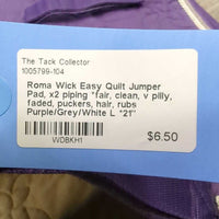 Quilt Jumper Pad, x2 piping *fair, clean, v pilly, faded, puckers, hair, rubs
