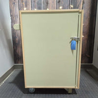 Custom Wood Tack Trunk, saddle holder, horseshoes, wheels *vgc, clean

