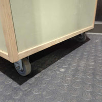 Custom Wood Tack Trunk, saddle holder, horseshoes, wheels *vgc, clean
