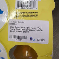 Dog Treat Pod Toy, Rope, Tag, *new
