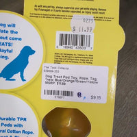 Dog Treat Pod Toy, Rope, Tag, *new
