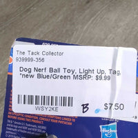 Dog Nerf Ball Toy, Light Up, Tag, *new
