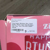 Dog Happy Birthday Box, Plush Ballon, Plush Cake, Dog Birthday Hat, Tag, *new
