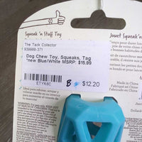 Dog Chew Toy, Squeaks, Tag *new
