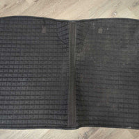 Thick Quilt Dressage Saddle Pad *gc/fair, clean & dirty, holey edges, older, faded, v.hairy, cut tabs & tags
