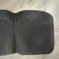 Thick Quilt Dressage Saddle Pad *gc/fair, clean & dirty, holey edges, older, faded, v.hairy, cut tabs & tags
