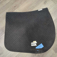 Thin Quilt Jumper Saddle Pad *gc/fair, clean & dirty, stains, hair, vfaded, cut tabs, edge rubs, holey/thin underside
