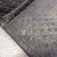 Thin Quilt Jumper Saddle Pad *gc/fair, clean & dirty, stains, hair, vfaded, cut tabs, edge rubs, holey/thin underside
