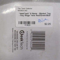 "deskTech" 6 Name - Blanket Tag - Key Rings *new
