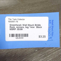 Wall Mount Bridle Rack, screws, tag *new
