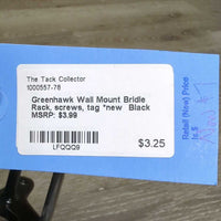 Wall Mount Bridle Rack, screws, tag *new
