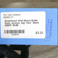 Wall Mount Bridle Rack, screws, tag *new
