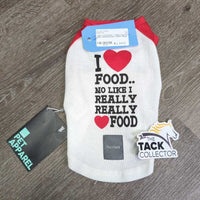 Dog "I Love Food..." T-Shirt, Tag, *new
