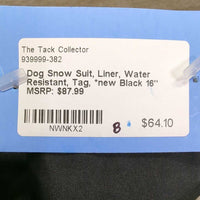 Dog Snow Suit, Liner, Water Resistant, Tag, *new
