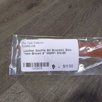 Leather Snaffle Bit Bracelet, Box, *new

