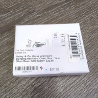 Horse and Heart Dangling Necklace, Chain, Box, *new
