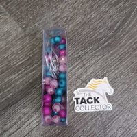 DIY Jewelry Kit, 72 Beads, Metal Charms, Clasps, Elastic Cord, Box, *new
