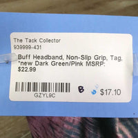Buff Headband, Non-Slip Grip, Tag, *new
