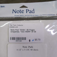 Note Pad "Smile", 60 Pages, Unopened, *new
