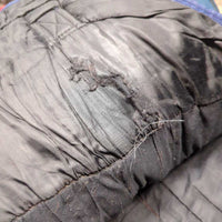 Hvy Quilt Stable Winter Blanket*gc/fair, clean, older v.torn lining, faded, 0 Legs
