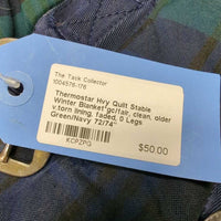 Hvy Quilt Stable Winter Blanket*gc/fair, clean, older v.torn lining, faded, 0 Legs
