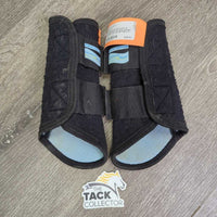 Pr Closed Boots *gc, older, stained, pilly, hair, mnr dirt
