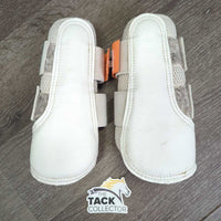 Pr "Breath Protection" Mesh Closed Boots *gc,clean?, stains, dingy, hairy velcro, mnr dirt, hair
