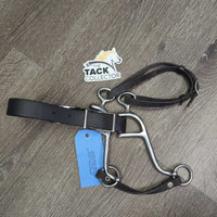 Biothane Modified Hackamore using 6" Hilason Walking Horse Interchangeable Cheeks *vgc, dirt, mnr residue, scuffs & scratches
