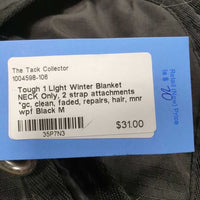 Light Winter Blanket NECK Only, 2 strap attachments *gc, clean, faded, repairs, hair, mnr wpf
