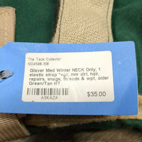 Med Winter NECK Only, 1 elastic strap *vgc, mnr dirt, hair, repairs, snags, threads & wpf, older
