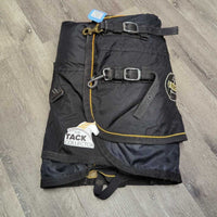 Med? Winter Blanket, 2 legs *gc/fair, clean, NO wpf, older, faded, torn & hole edges, lining holes, repairs, older
