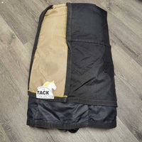 Med? Winter Blanket, 2 legs *gc/fair, clean, NO wpf, older, faded, torn & hole edges, lining holes, repairs, older

