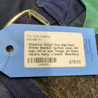 300g? Hvy High Neck Winter Blanket *gc/fair, clean, NO legs, tail or wpf, snags, sm holes, repairs. hairy, v.faded
