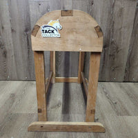 Wood Saddle Stand *gc, wobbly/unstable, mnr dirt, stains
