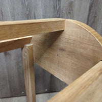 Wood Saddle Stand *gc, wobbly/unstable, mnr dirt, stains
