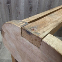 Wood Saddle Stand *gc, wobbly/unstable, mnr dirt, stains
