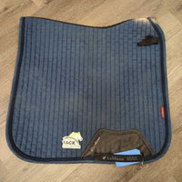 Suede Quilt Dressage Saddle Pad *gc, bleach?, mnr pills, clean & dirty? residue, v.hairy
