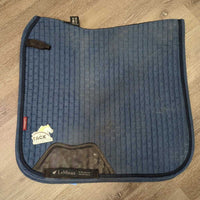 Suede Quilt Dressage Saddle Pad *gc, bleach?, mnr pills, clean & dirty? residue, v.hairy
