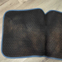 Suede Quilt Dressage Saddle Pad *gc, bleach?, mnr pills, clean & dirty? residue, v.hairy
