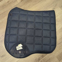 Shaped Padded Mesh Dressage Saddle Pad, Mesh Spine *gc, residue & dirt, hair, cut tabs, mnr rubs
