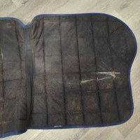 Shaped Padded Mesh Dressage Saddle Pad, Mesh Spine *gc, residue & dirt, hair, cut tabs, mnr rubs

