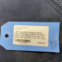 Shaped Padded Mesh Dressage Saddle Pad, Mesh Spine *gc, residue & dirt, hair, cut tabs, mnr rubs
