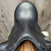 17" *adj *set XW *6" Erreplus Vittoria Dressage Monoflap Saddle, Grey Erreplus Cover, XLg External Front Blocks, Wool Flocking, Flaps: 17"L x 10.5"W Serial #: 17.1285275 BMAZ
