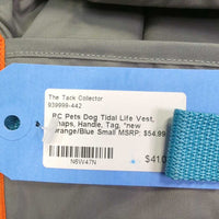 Dog Tidal Life Vest, Snaps, Handle, Tag, *new
